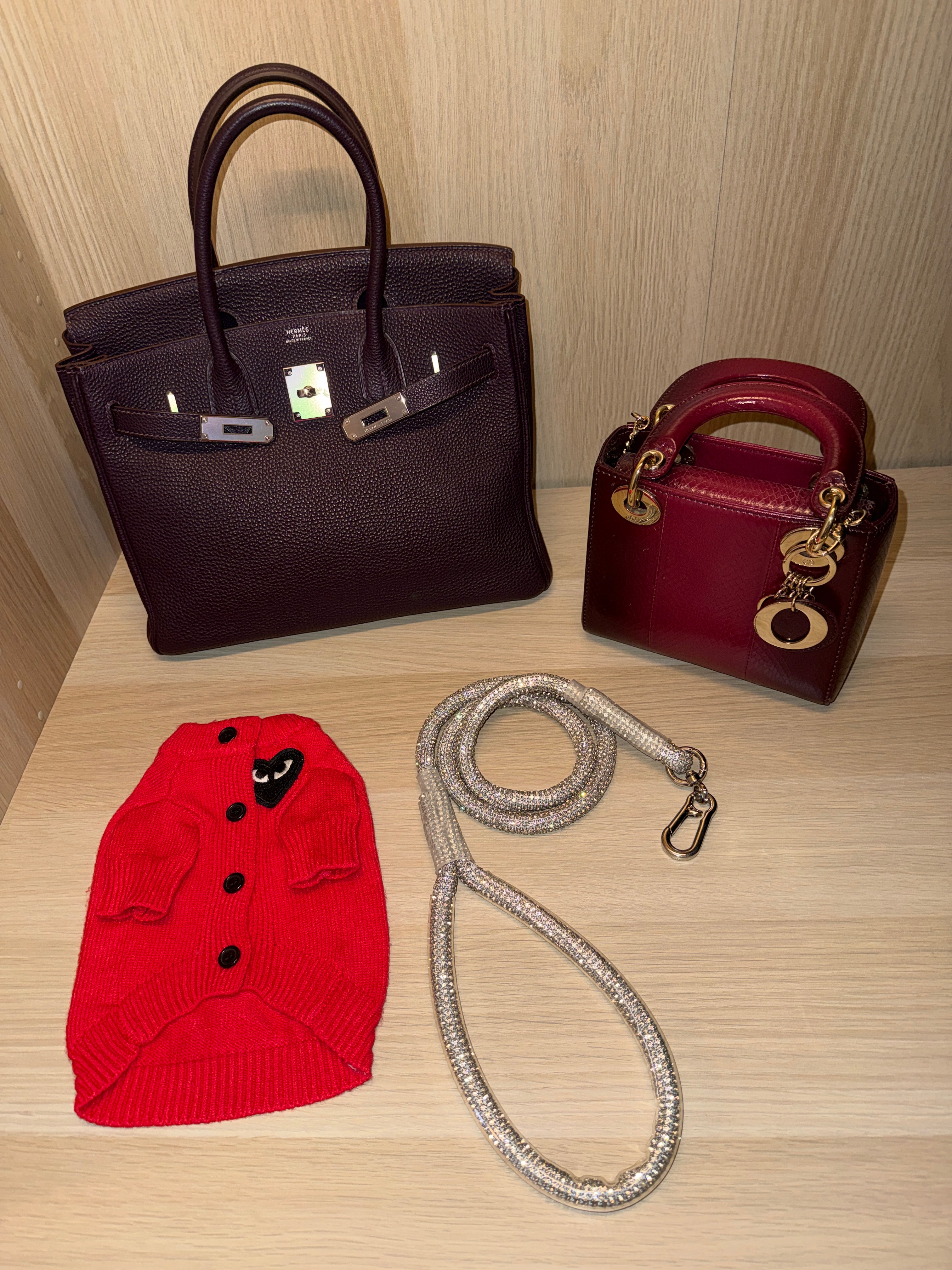 The Icon Cardigan in Crimson